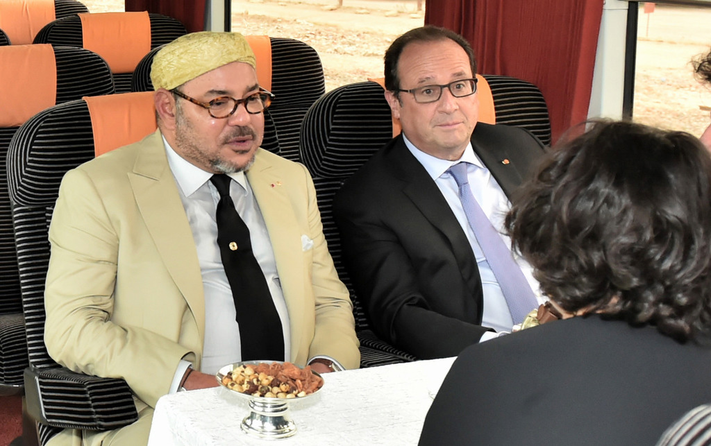 Mohammed VI et François Hollande. D. R.